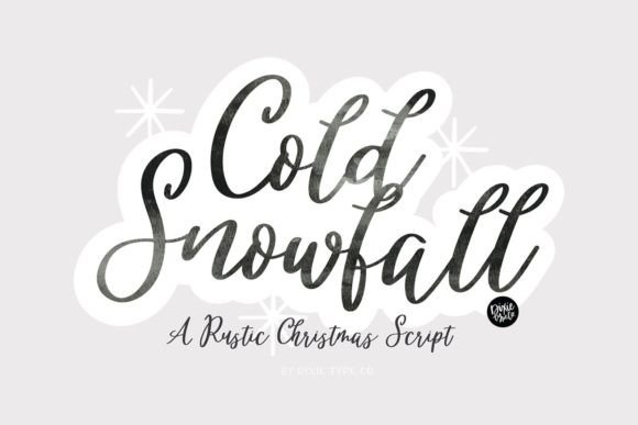Cold Snowfall: A Vintage Script Font for Timeless Winter Charm