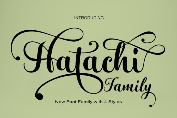 Hatachi Family: Where Handwritten Elegance Meets Modern Design