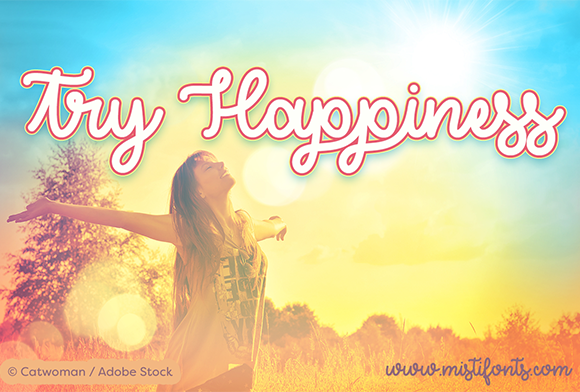 Try Happiness: A Monoline Script for Modern Designers